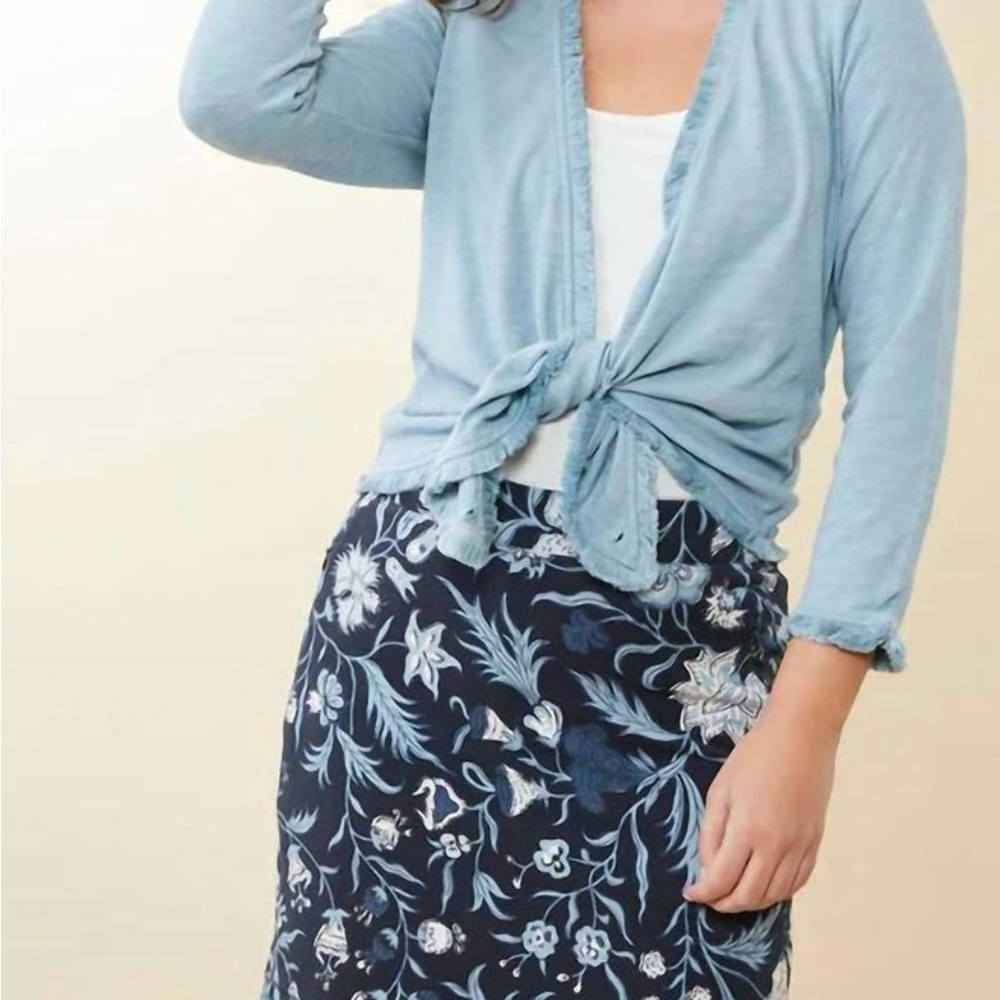 Spartina 449 Fringe Skort Hamilton Floral Block Navy